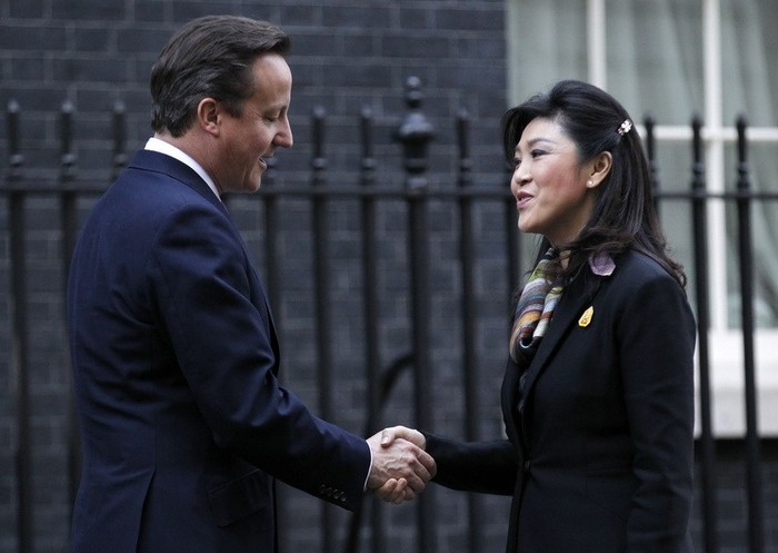 Thủ tướng Anh David Cameron đón người đồng cấp đến từ Thái Lan qua thăm London